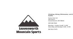 Desktop Screenshot of leavenworthmtnsports.com